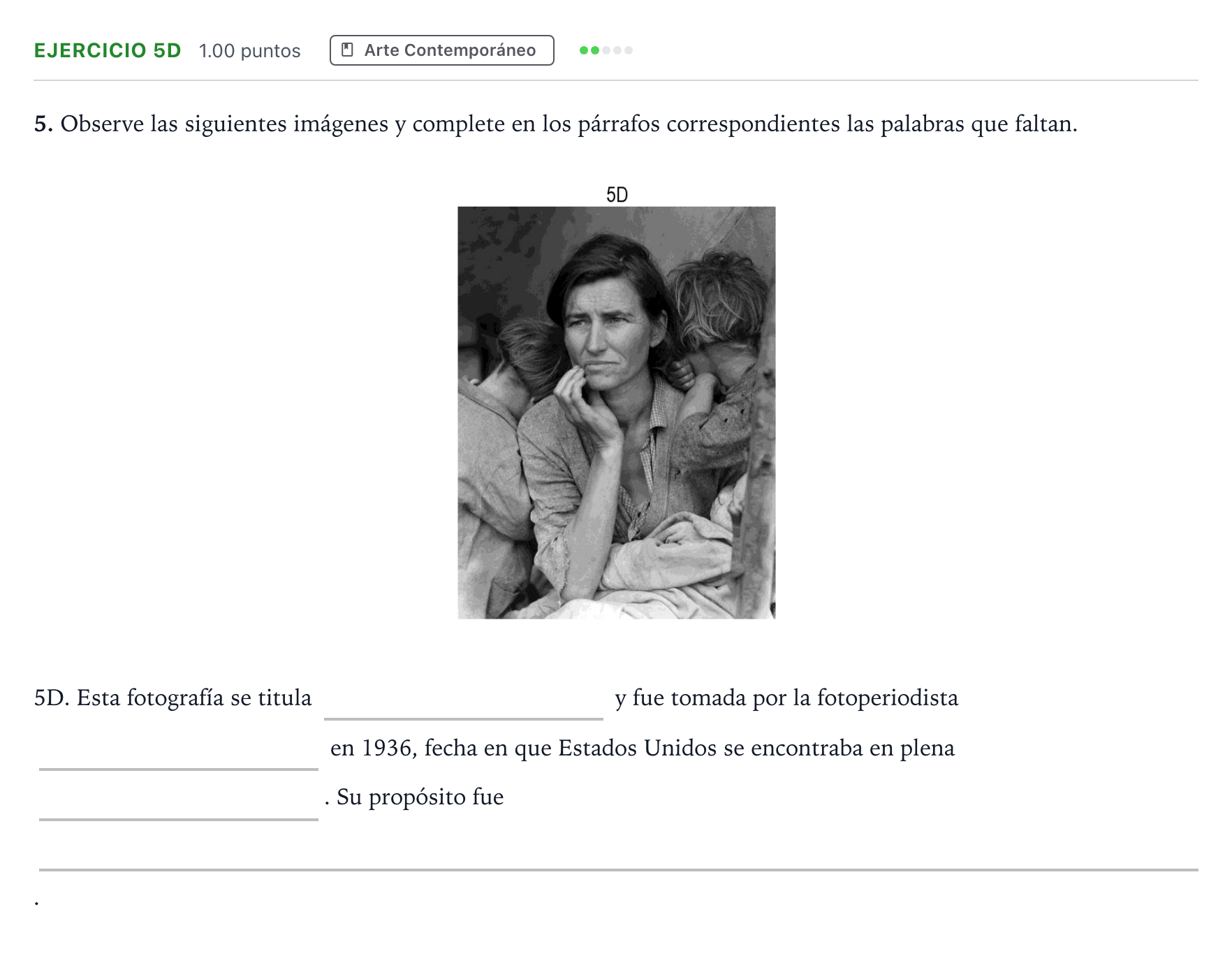Enunciado: Ejercicio 5D · Fundamentos Artísticos PAU Andalucía Extraordinaria Titular 2022