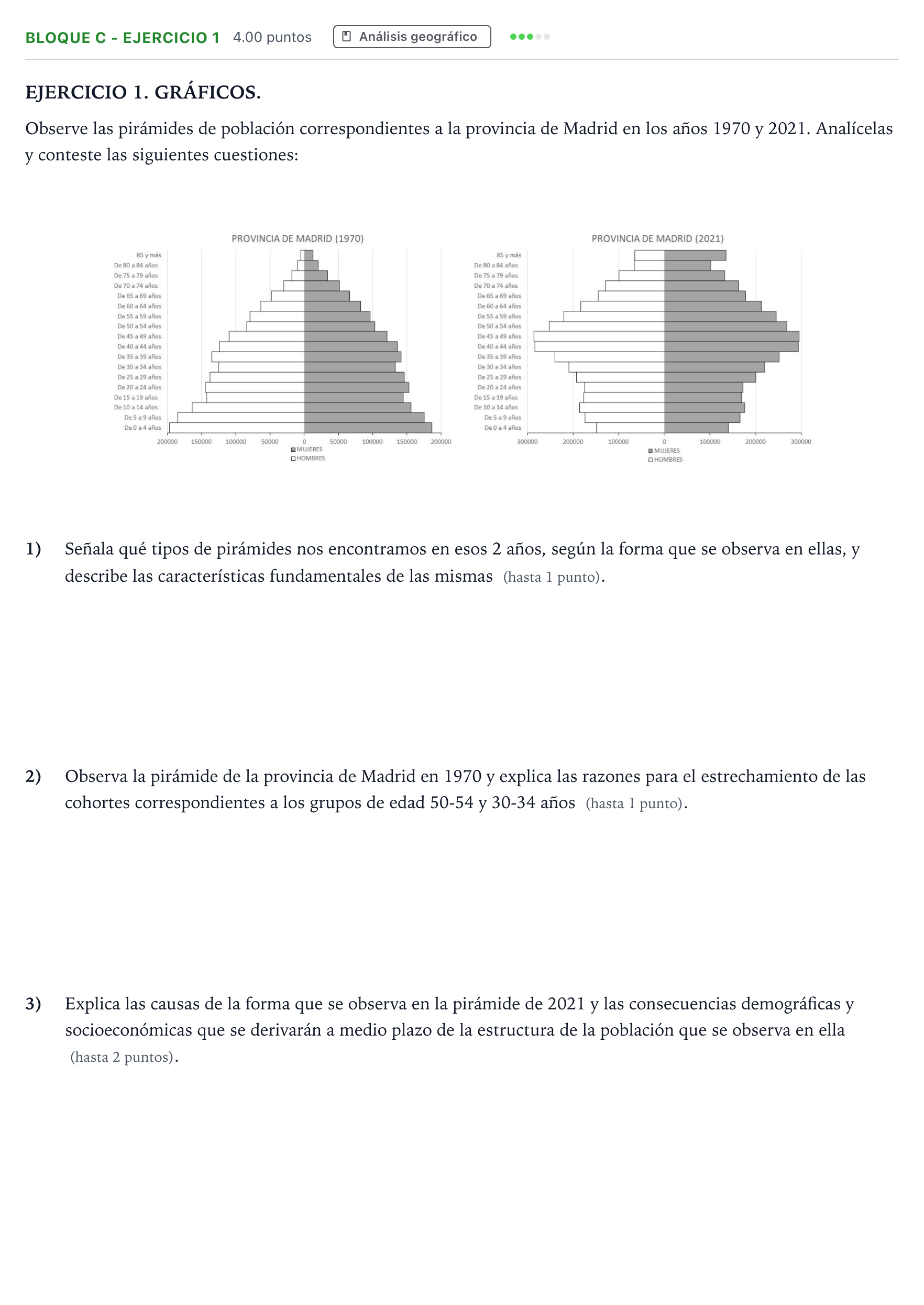 Enunciado: Bloque C - Ejercicio 1 · Geografía PAU Andalucía Ordinaria Suplente 2022