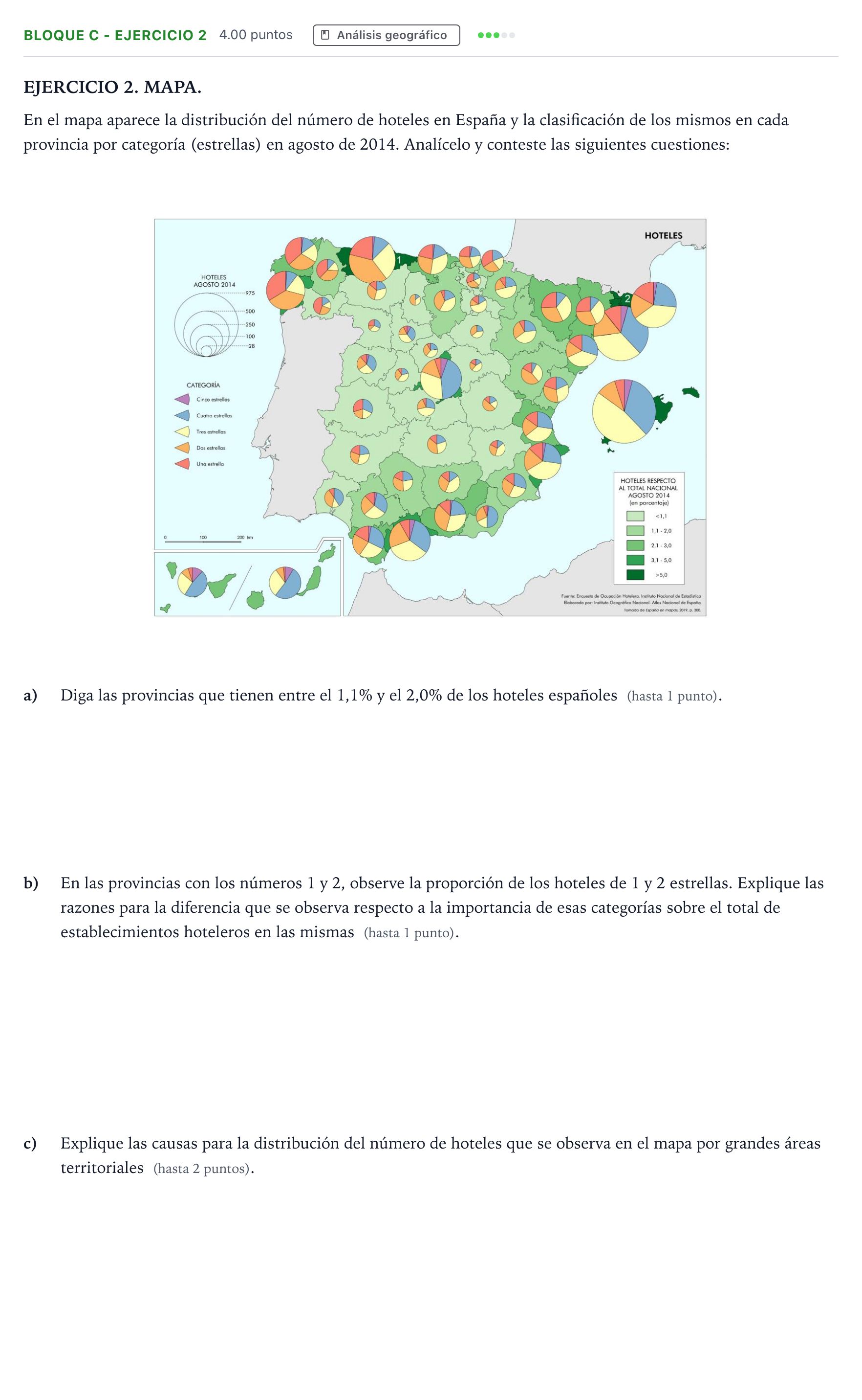 Enunciado: Bloque C - Ejercicio 2 · Geografía PAU Andalucía Ordinaria Suplente 2022