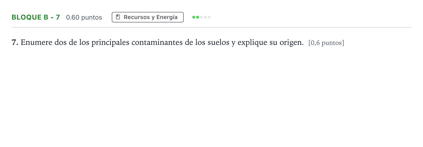 Enunciado: Bloque B - 7 · Geología PAU Andalucía Extraordinaria Suplente 2022