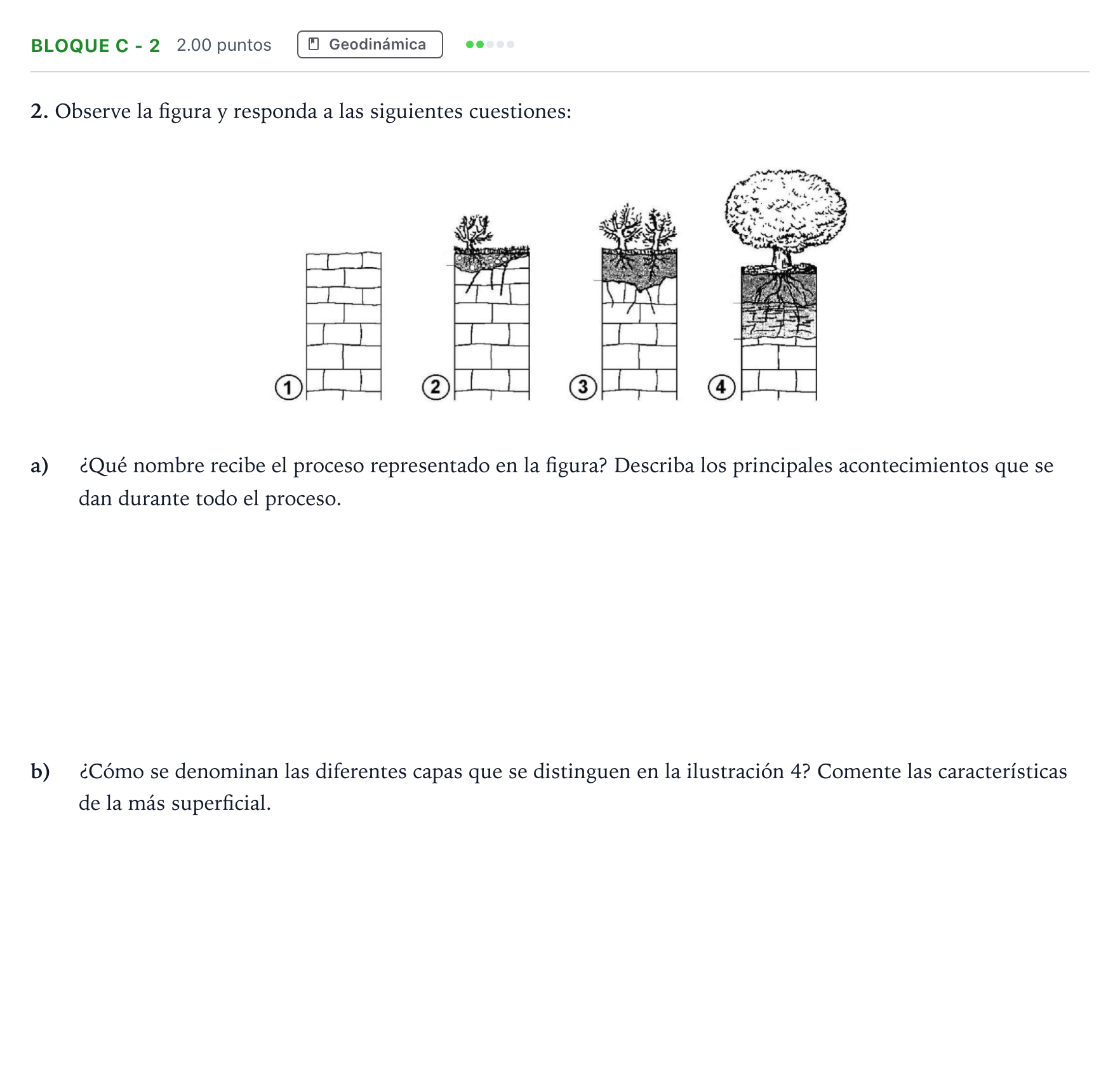 Enunciado: Bloque C - 2 · Geología PAU Andalucía Ordinaria Reserva 2022