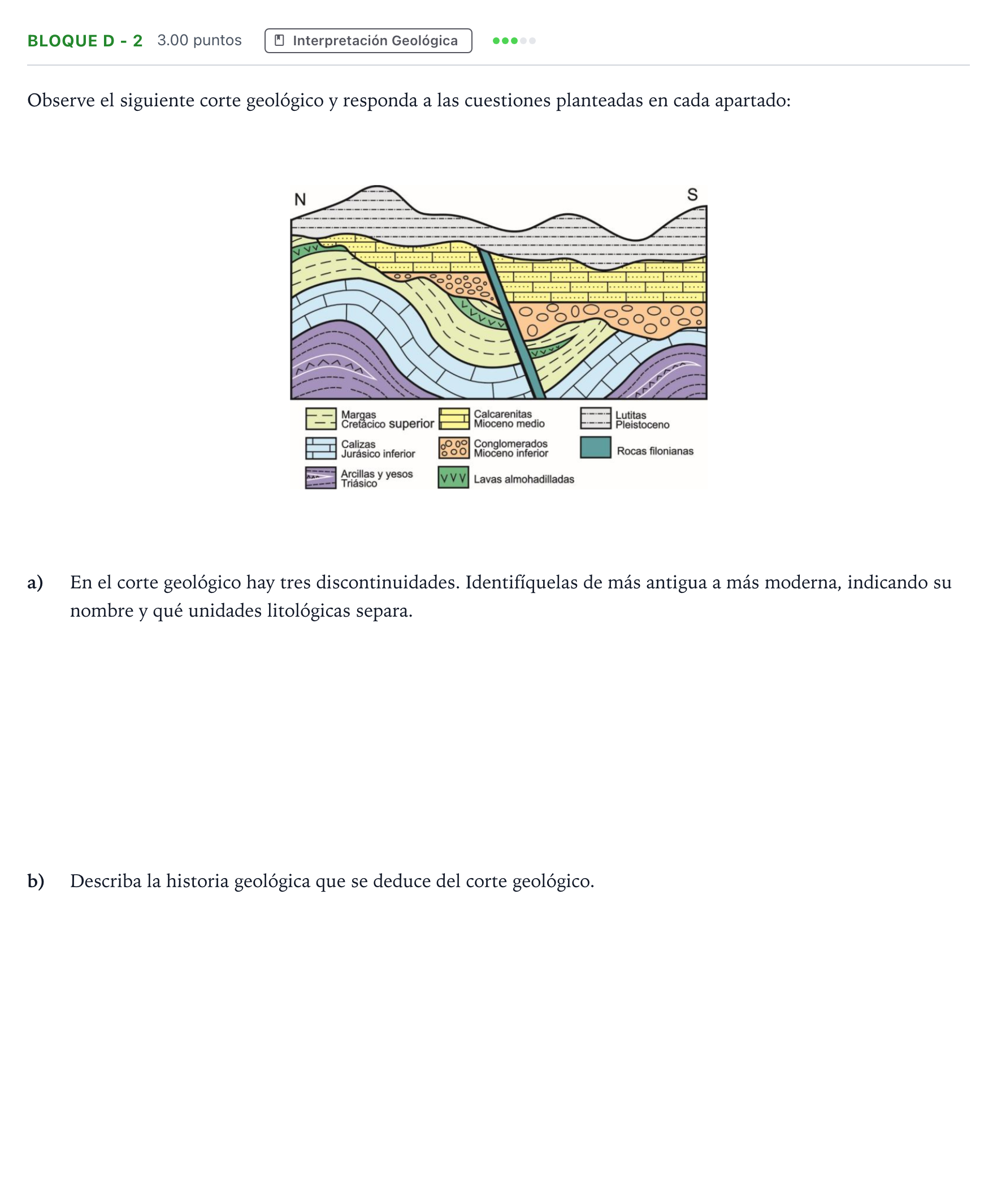 Enunciado: Bloque D - 2 · Geología PAU Andalucía Ordinaria Reserva 2022