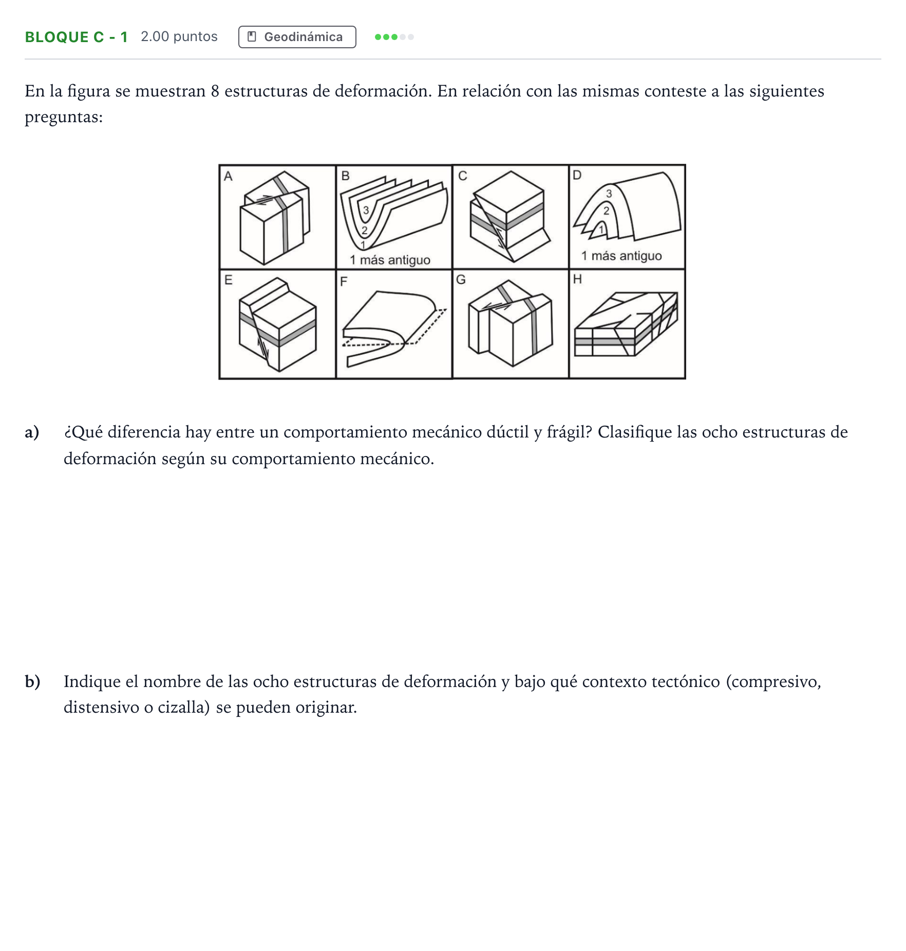 Enunciado: Bloque C - 1 · Geología PAU Andalucía Ordinaria Suplente 2022