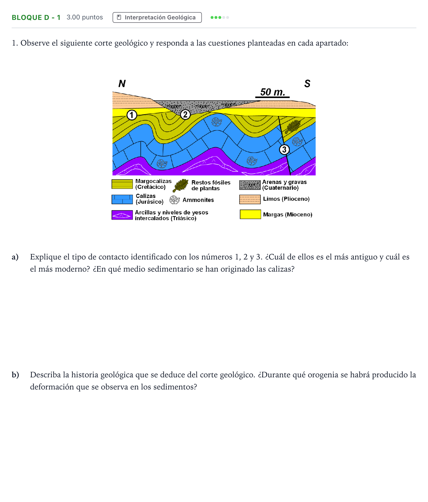 Enunciado: Bloque D - 1 · Geología PAU Andalucía Ordinaria Suplente 2022