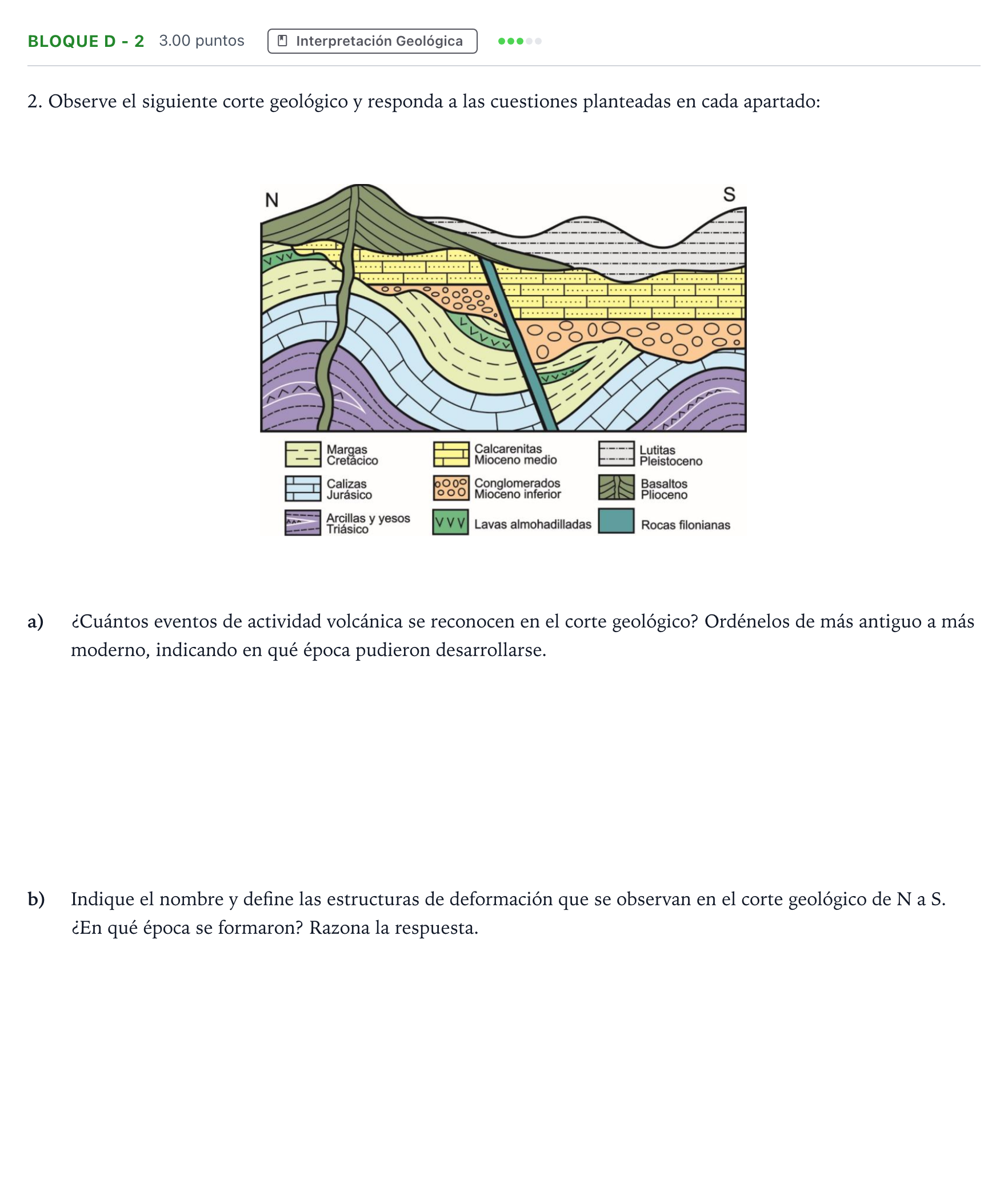 Enunciado: Bloque D - 2 · Geología PAU Andalucía Ordinaria Suplente 2022