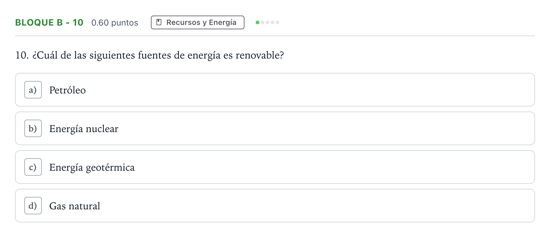 Enunciado: Bloque B - 10 · Geología PAU Andalucía Ordinaria Titular 2022