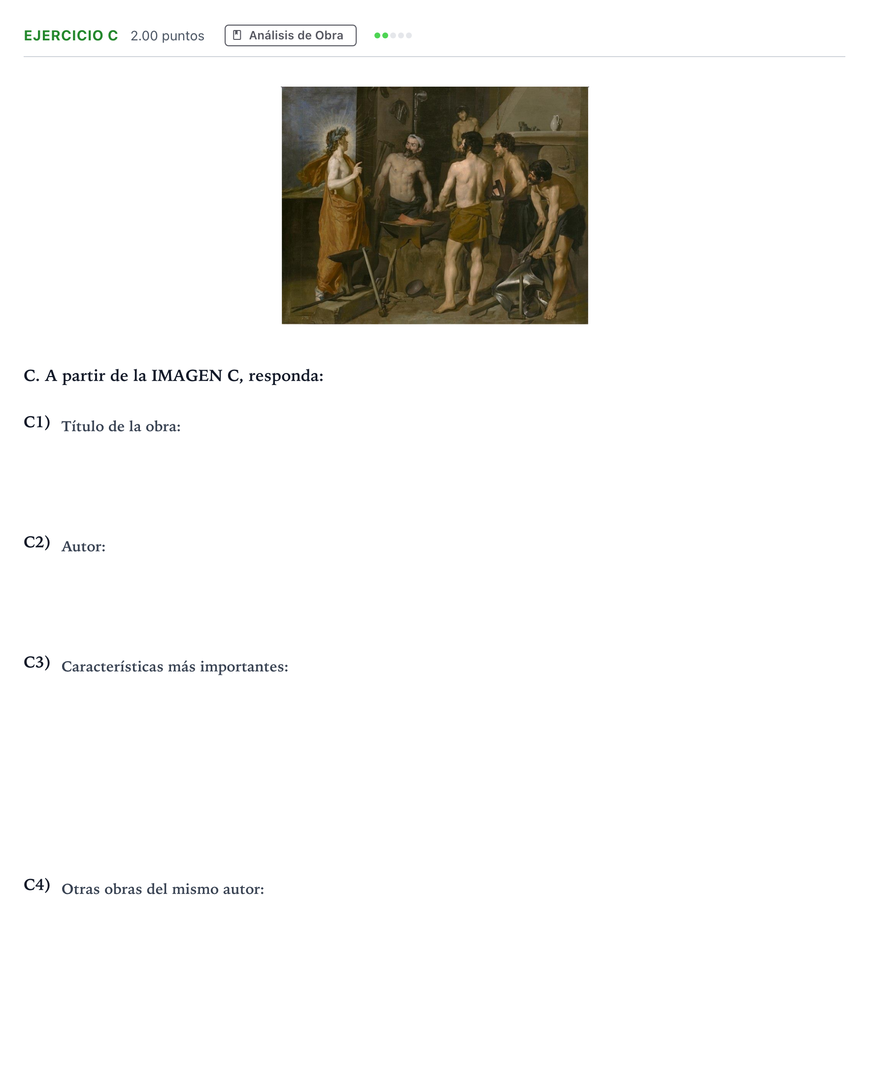Enunciado: Ejercicio C · Historia del Arte PAU Andalucía Ordinaria Suplente 2022
