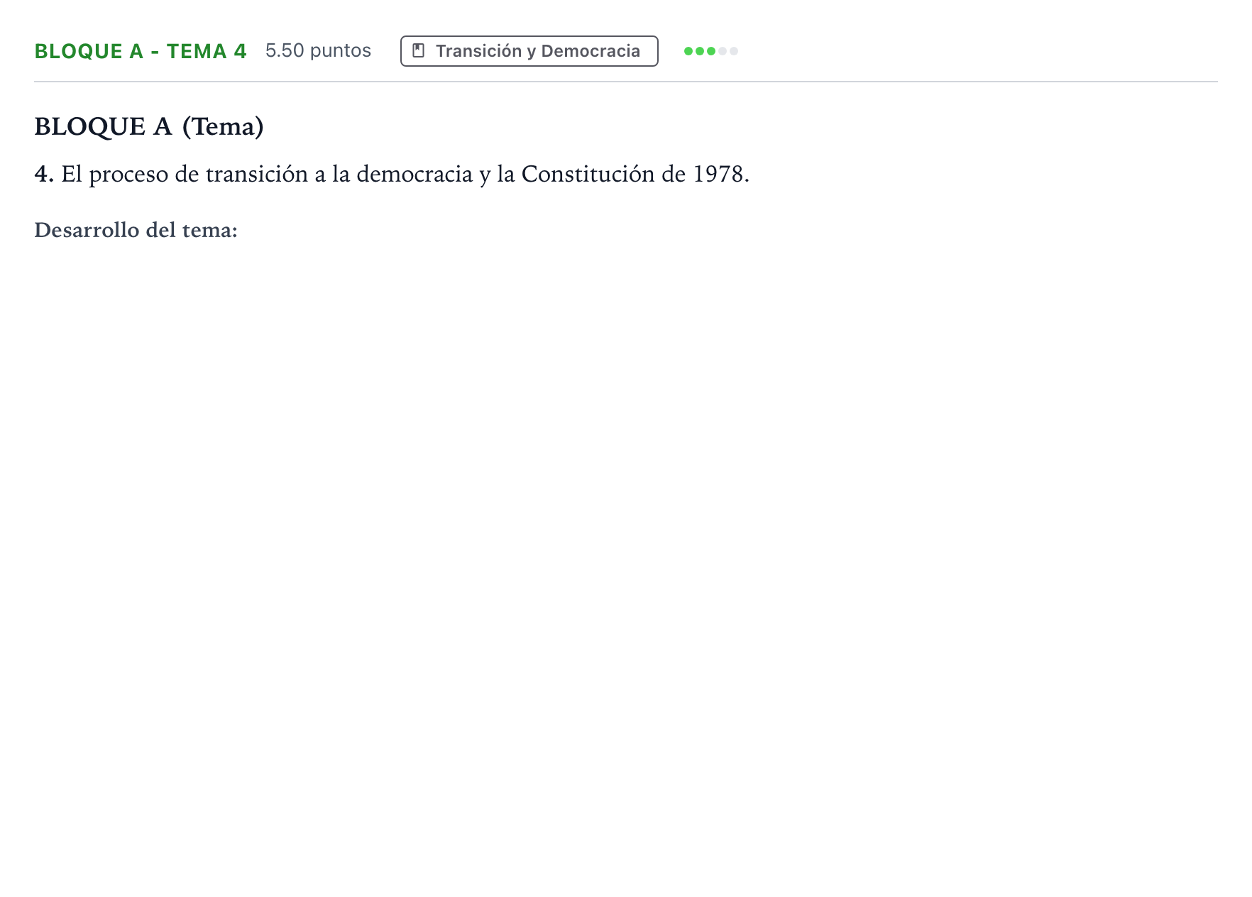 Enunciado: Bloque A - Tema 4 · Historia de España PAU Andalucía Ordinaria Reserva 2022