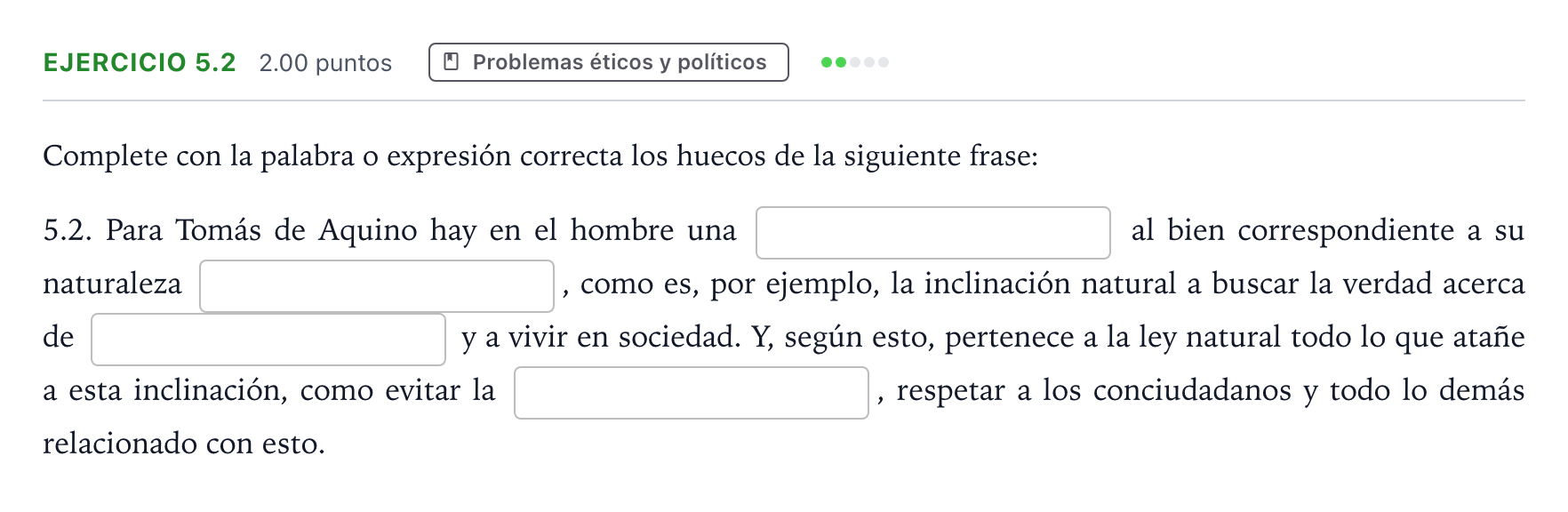 Enunciado: Ejercicio 5.2 · Historia de la Filosofía PAU Andalucía Ordinaria Suplente 2022