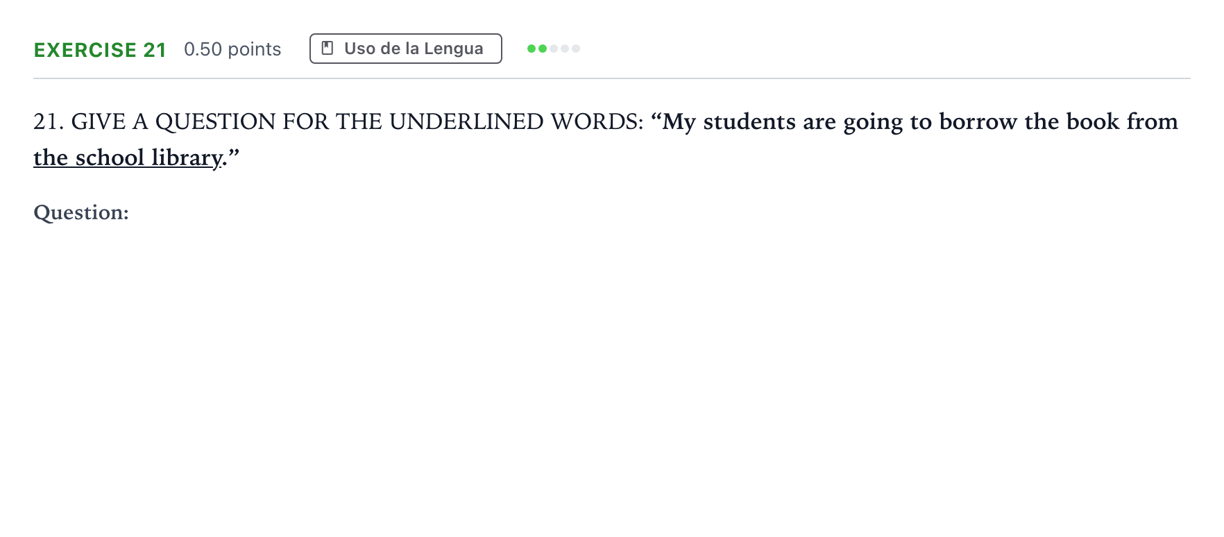 Enunciado: Problema 21 · Inglés PAU Andalucía Ordinaria Titular (Acceso) 2022