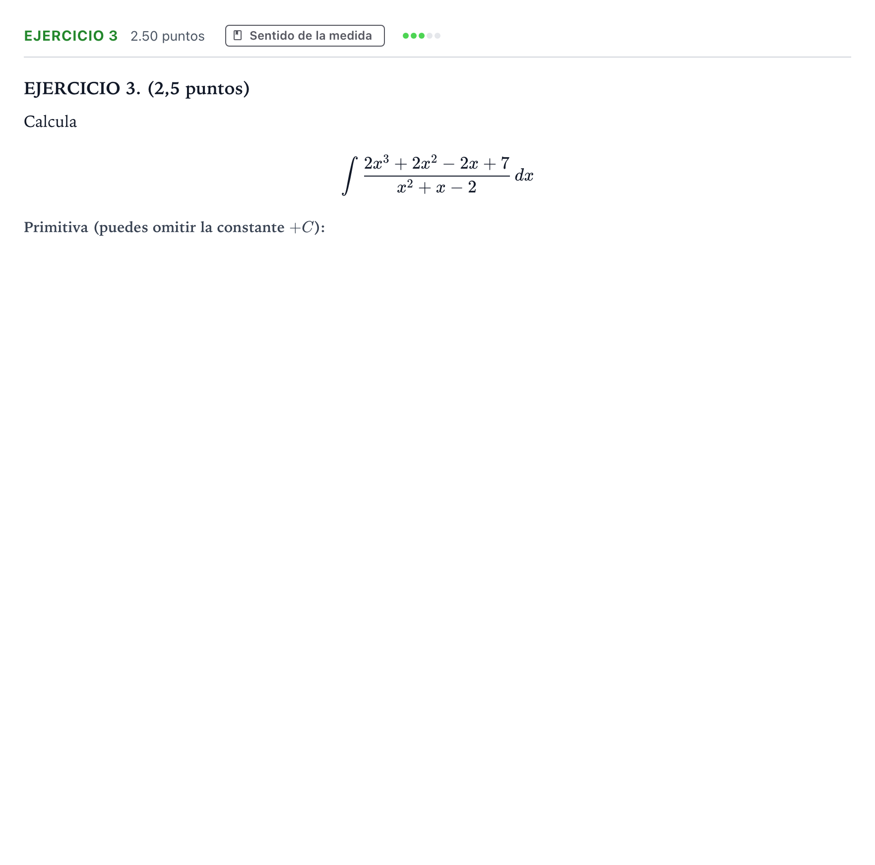Enunciado: Ejercicio 3 · Matemáticas II PAU Andalucía Extraordinaria Suplente 2022