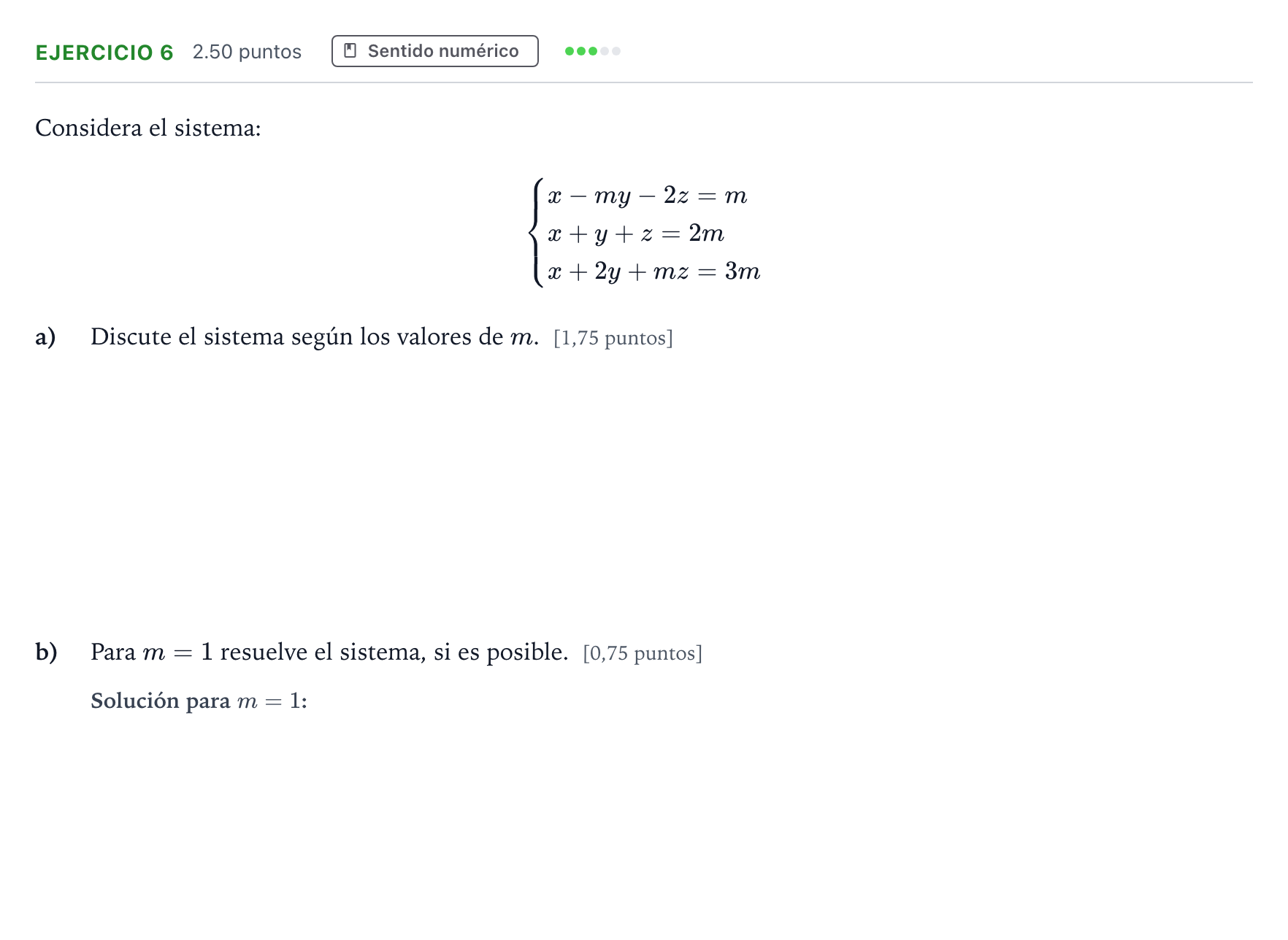 Enunciado: Ejercicio 6 · Matemáticas II PAU Andalucía Extraordinaria Suplente 2022