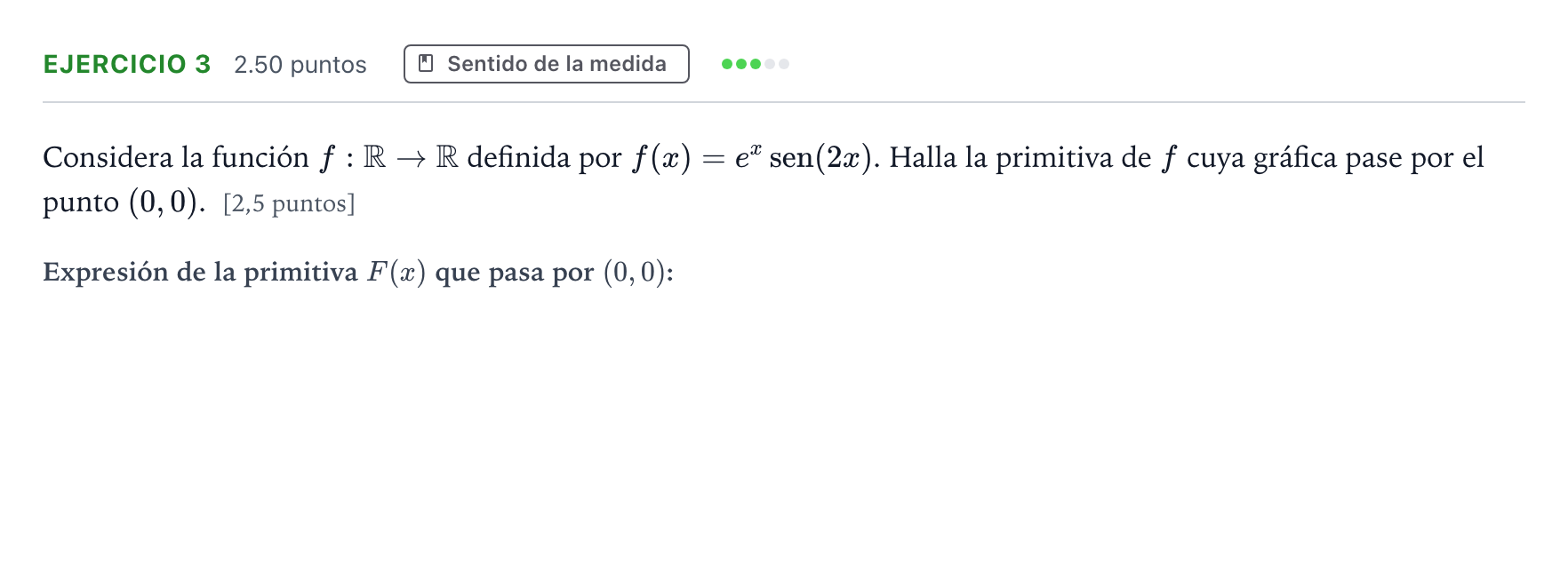 Enunciado: Ejercicio 3 · Matemáticas II PAU Andalucía Ordinaria Reserva 2022