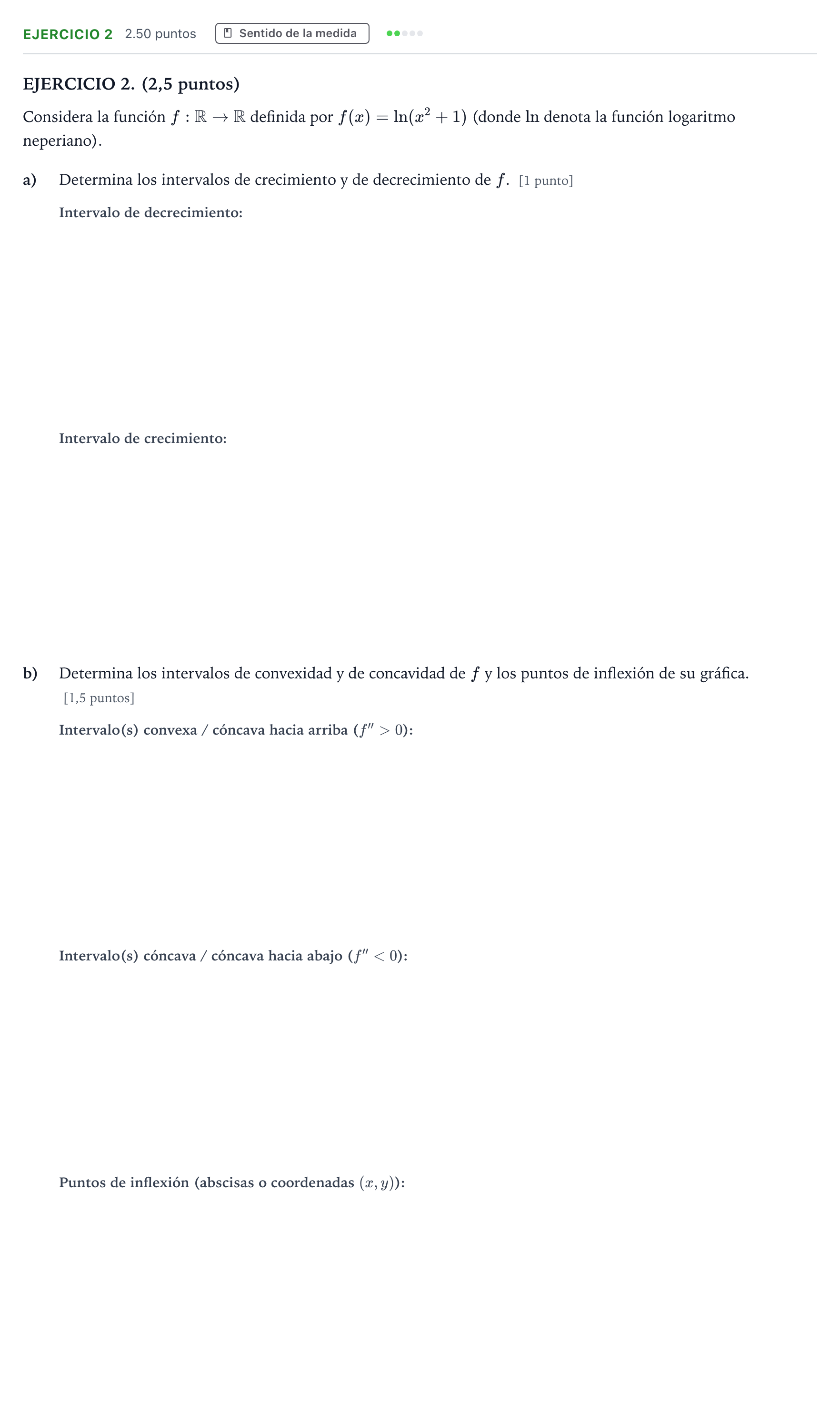 Enunciado: Ejercicio 2 · Matemáticas II PAU Andalucía Ordinaria Suplente 2022