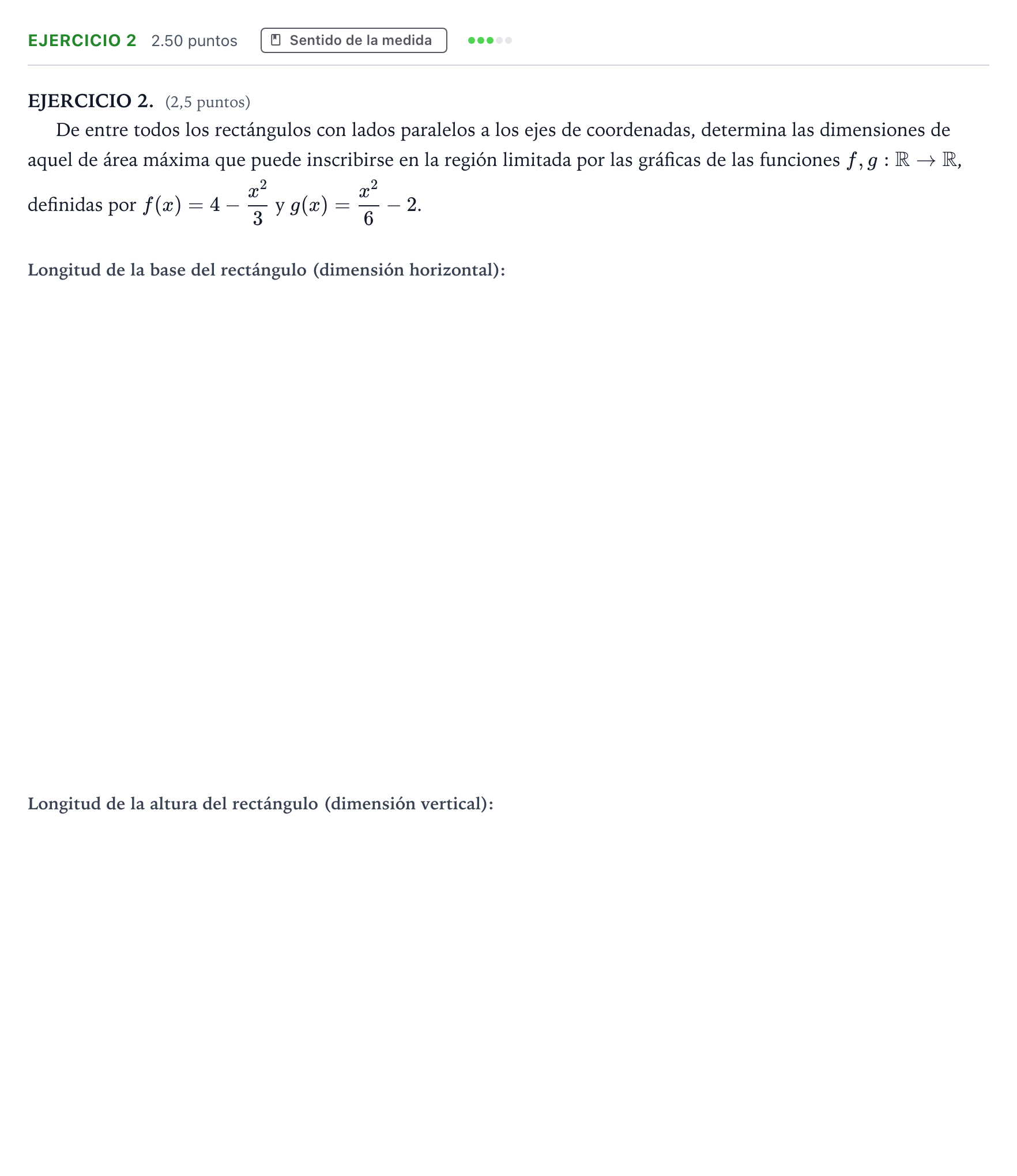 Enunciado: Ejercicio 2 · Matemáticas II PAU Andalucía Ordinaria Titular 2022