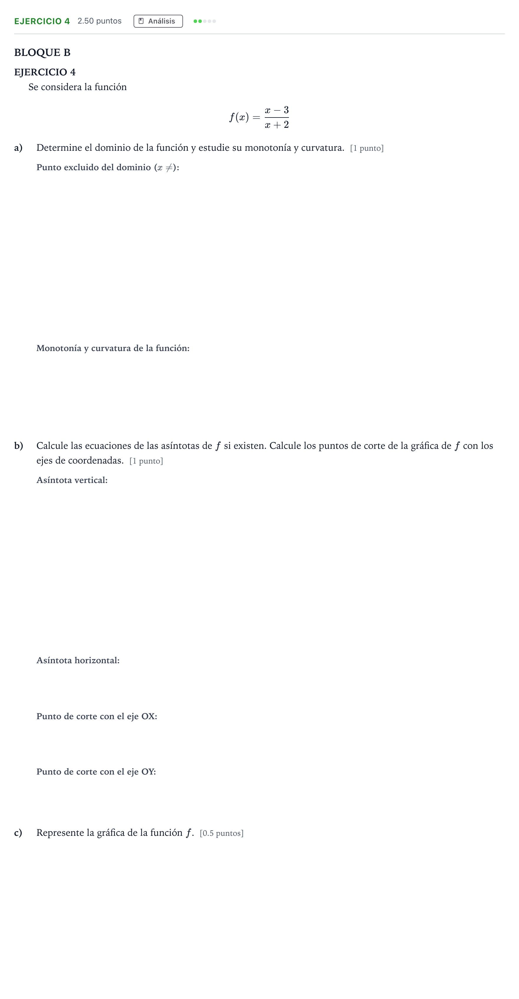 Enunciado: Ejercicio 4 · Matemáticas aplicadas a las Ciencias Sociales II PAU Andalucía Extraordinaria Reserva 2022