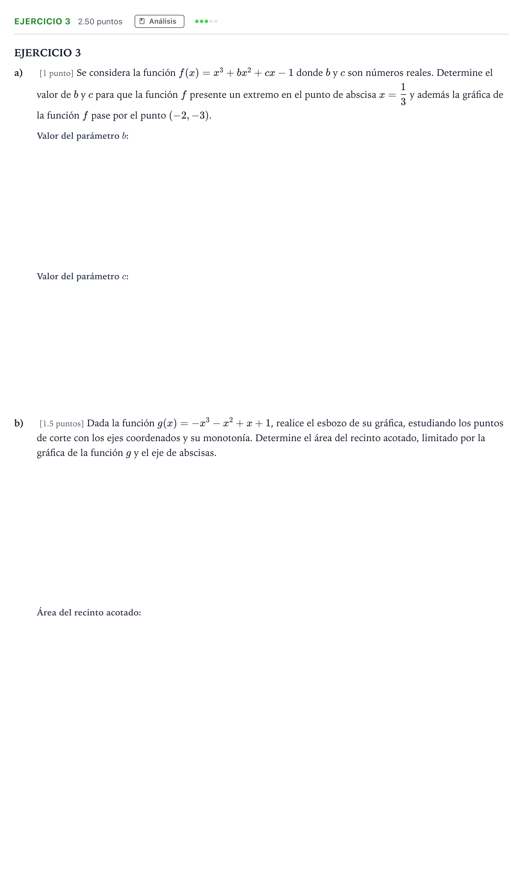 Enunciado: Ejercicio 3 · Matemáticas aplicadas a las Ciencias Sociales II PAU Andalucía Extraordinaria Titular 2022