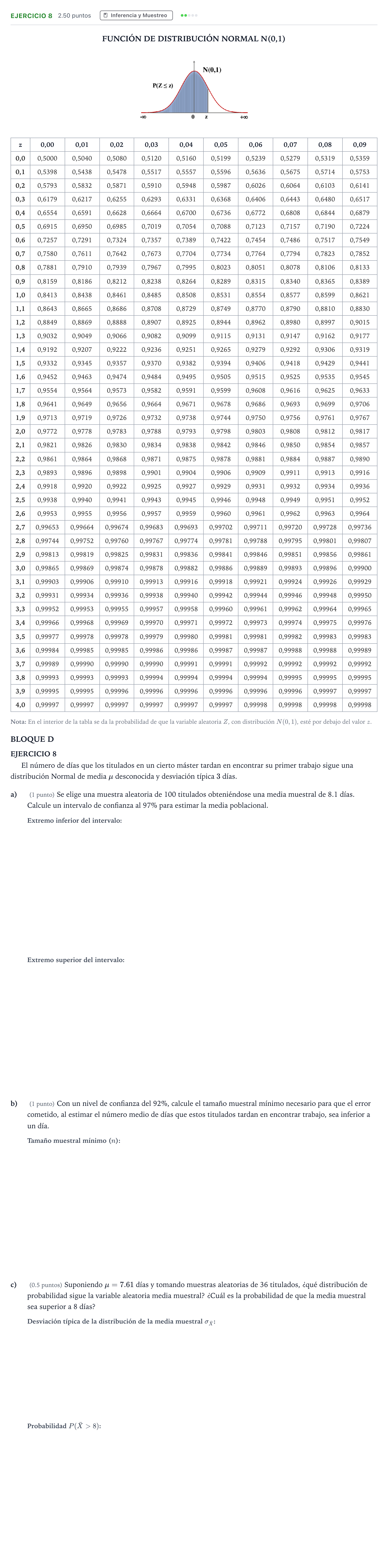 Enunciado: Ejercicio 8 · Matemáticas aplicadas a las Ciencias Sociales II PAU Andalucía Extraordinaria Titular 2022