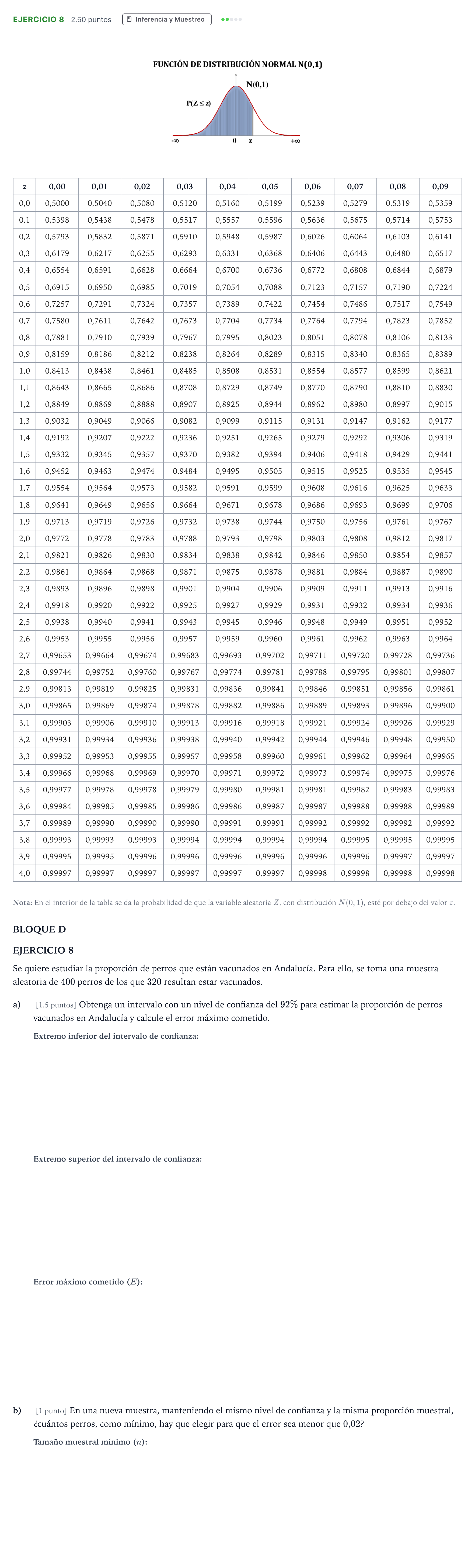 Enunciado: Ejercicio 8 · Matemáticas aplicadas a las Ciencias Sociales II PAU Andalucía Ordinaria Titular 2022