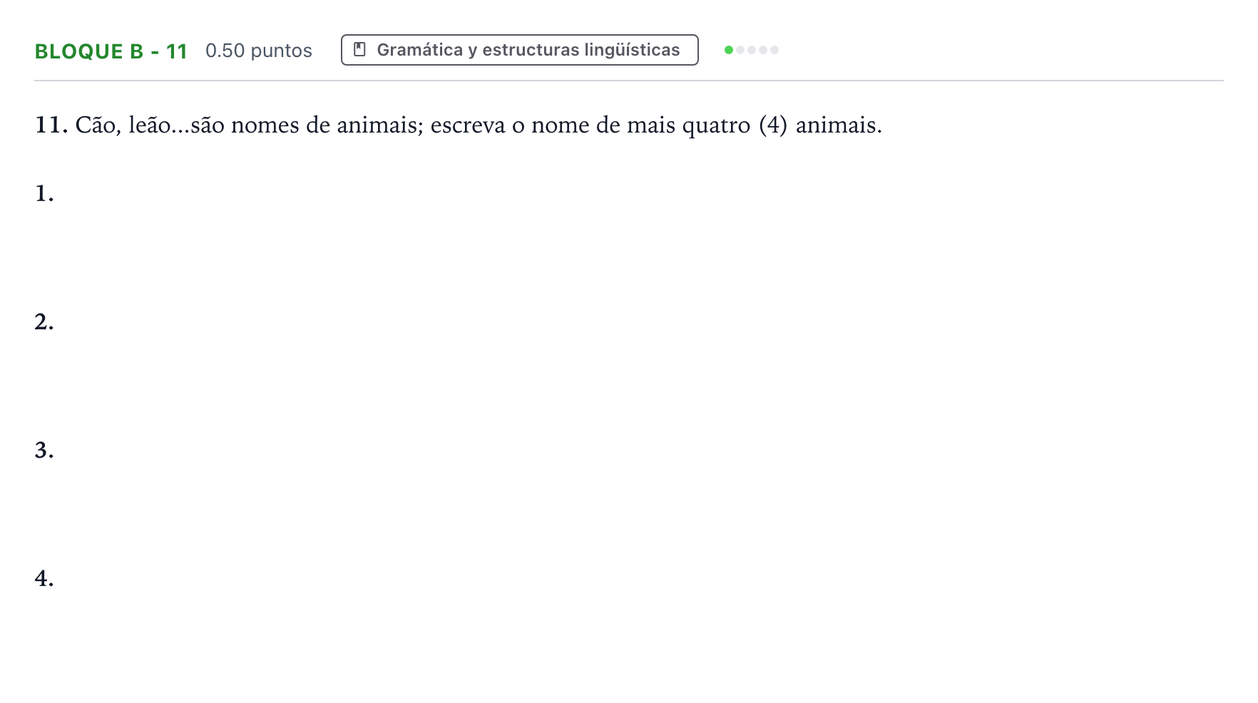 Enunciado: Bloque B - 11 · Portugués PAU Andalucía Ordinaria Suplente 2022