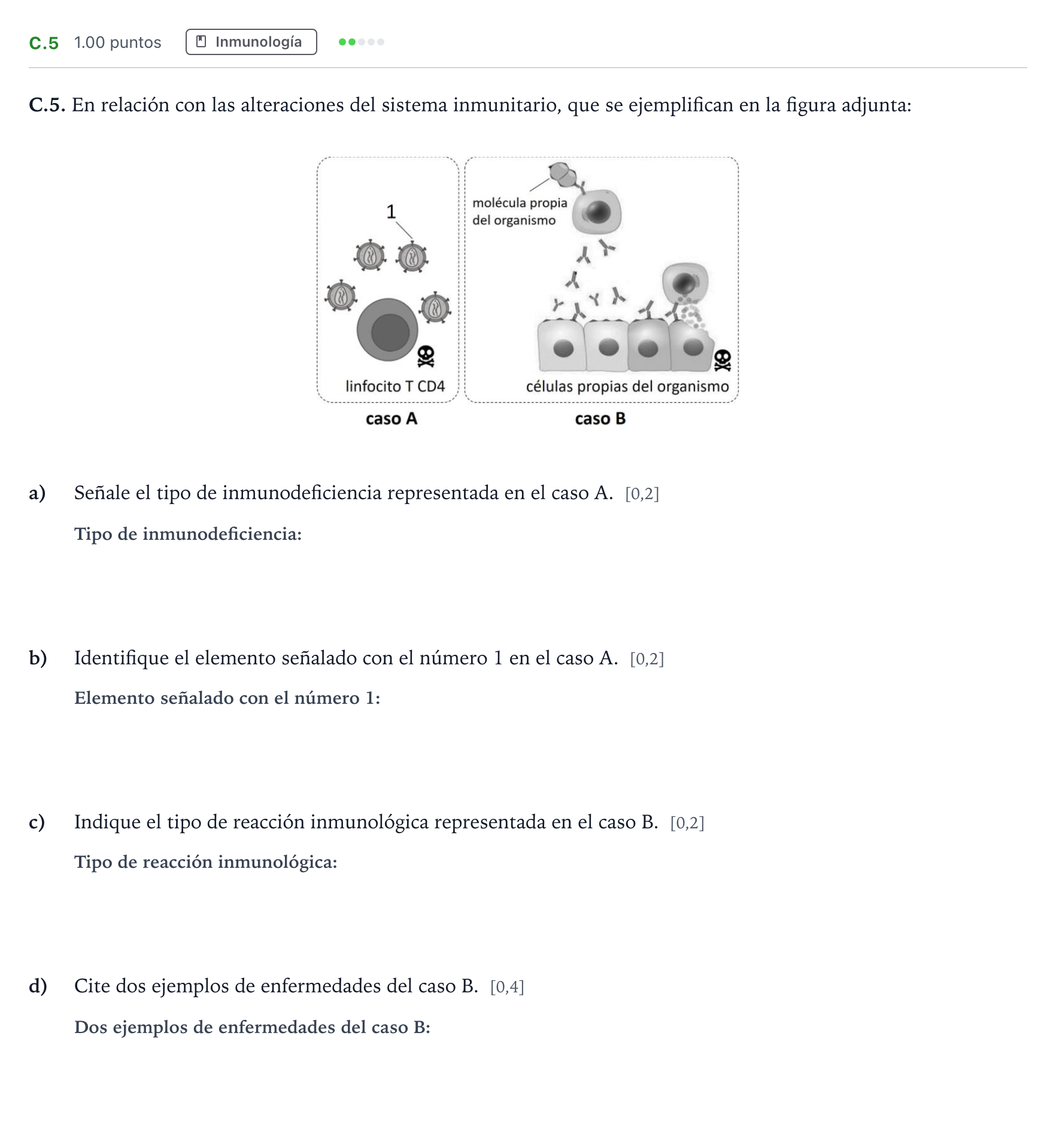 Enunciado: Ejercicio C.5 · Biología PAU Andalucía Extraordinaria Reserva 2023