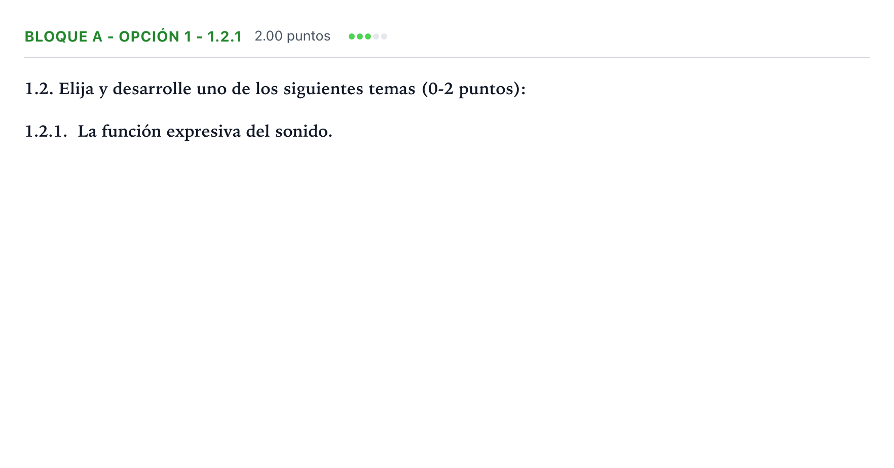 Enunciado: Bloque A - Opción 1 - 1.2.1 · Cultura Audiovisual II PAU Andalucía Extraordinaria Suplente 2023