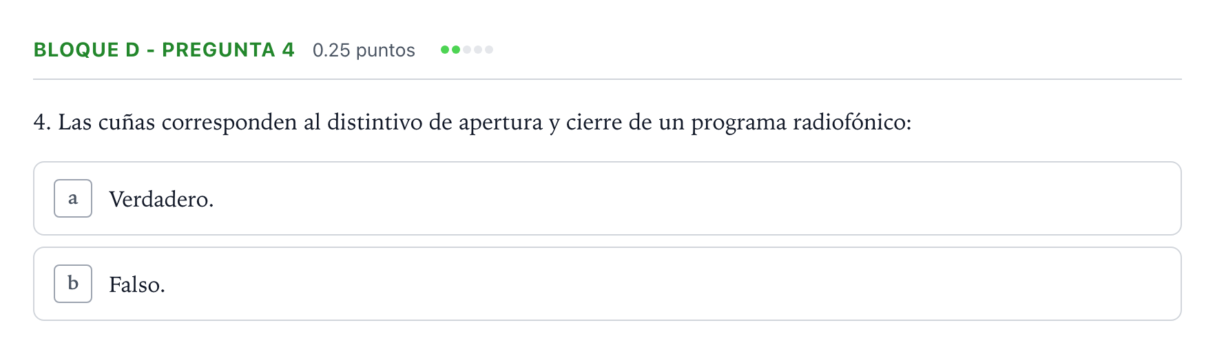 Enunciado: Bloque D - Pregunta 4 · Cultura Audiovisual II PAU Andalucía Extraordinaria Suplente 2023