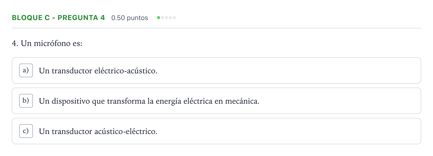 Enunciado: Bloque C - Pregunta 4 · Cultura Audiovisual II PAU Andalucía Extraordinaria Titular 2023
