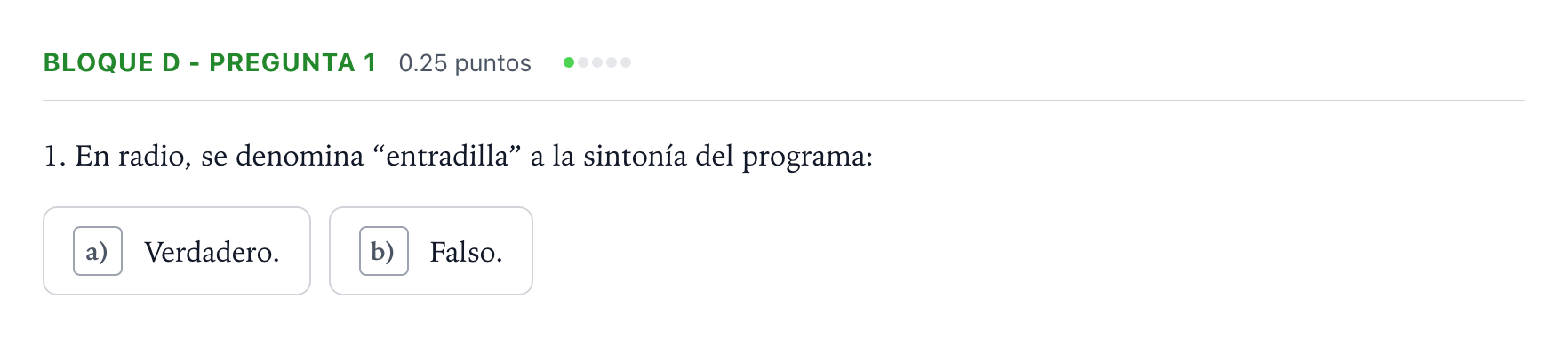 Enunciado: Bloque D - Pregunta 1 · Cultura Audiovisual II PAU Andalucía Extraordinaria Titular 2023