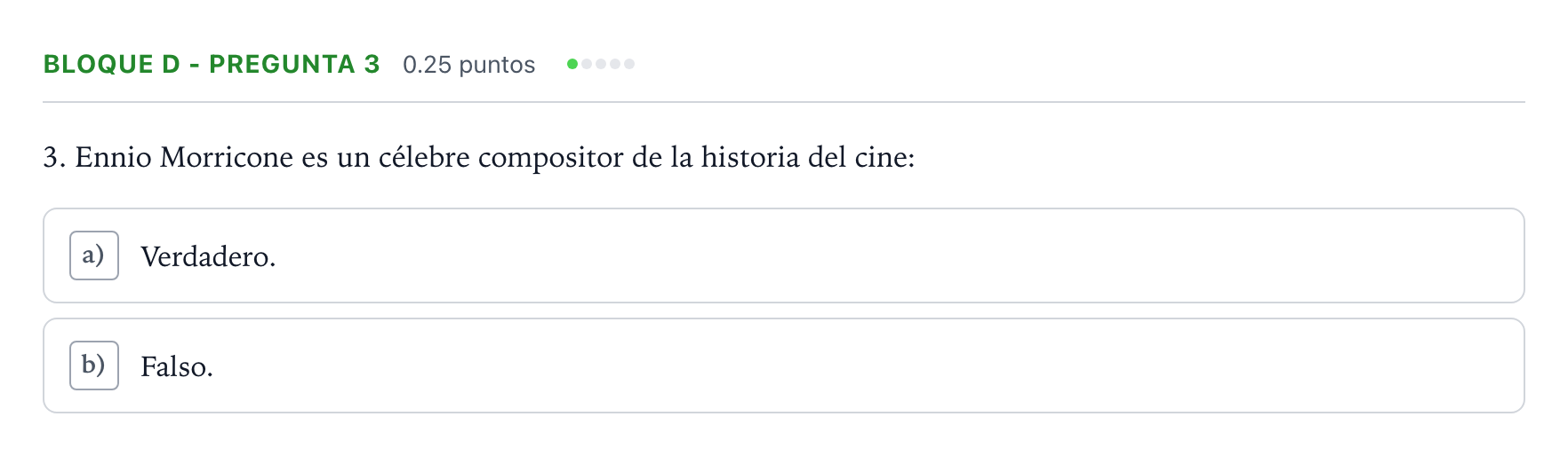 Enunciado: Bloque D - Pregunta 3 · Cultura Audiovisual II PAU Andalucía Ordinaria Reserva 2023