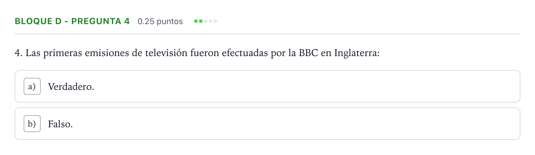 Enunciado: Bloque D - Pregunta 4 · Cultura Audiovisual II PAU Andalucía Ordinaria Reserva 2023