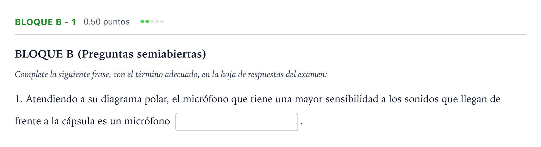 Enunciado: Bloque B - 1 · Cultura Audiovisual II PAU Andalucía Ordinaria Suplente 2023