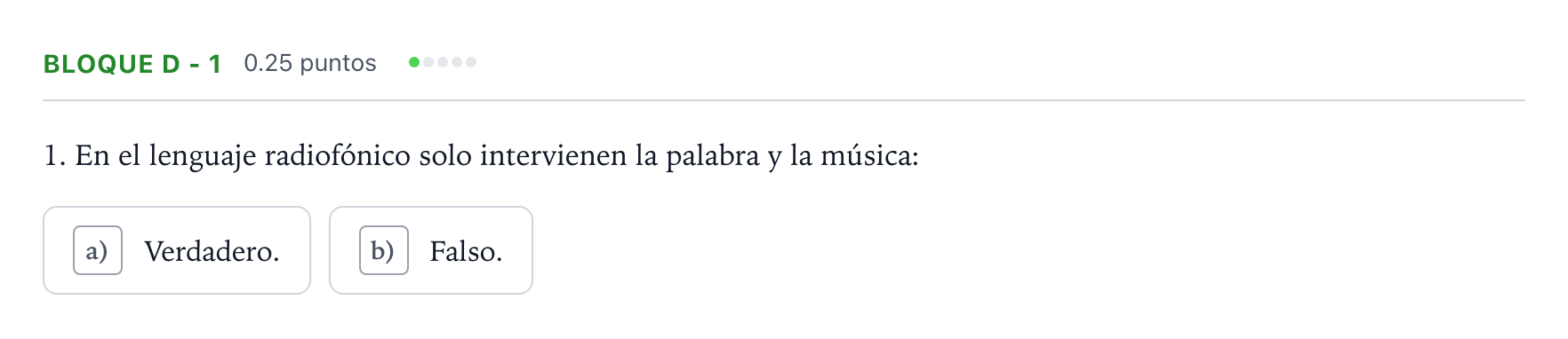 Enunciado: Bloque D - 1 · Cultura Audiovisual II PAU Andalucía Ordinaria Suplente 2023