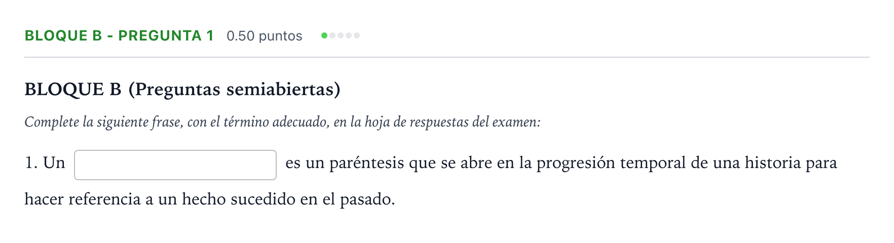 Enunciado: Bloque B - Pregunta 1 · Cultura Audiovisual II PAU Andalucía Ordinaria Titular 2023