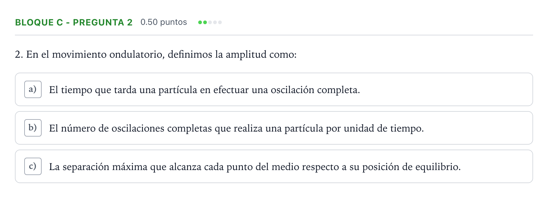 Enunciado: Bloque C - Pregunta 2 · Cultura Audiovisual II PAU Andalucía Ordinaria Titular 2023