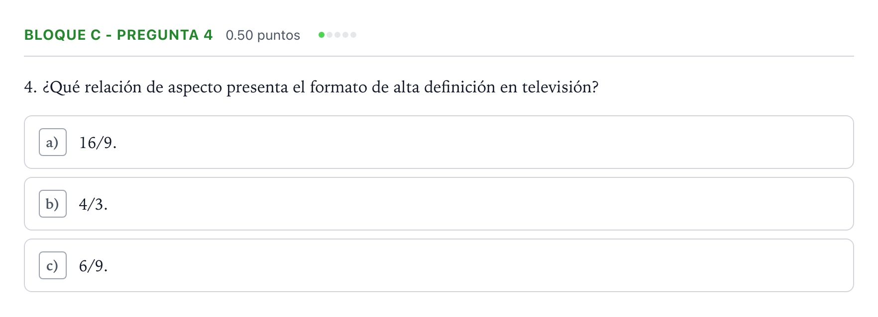 Enunciado: Bloque C - Pregunta 4 · Cultura Audiovisual II PAU Andalucía Ordinaria Titular 2023