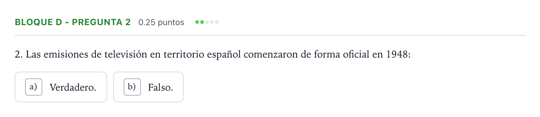 Enunciado: Bloque D - Pregunta 2 · Cultura Audiovisual II PAU Andalucía Ordinaria Titular 2023