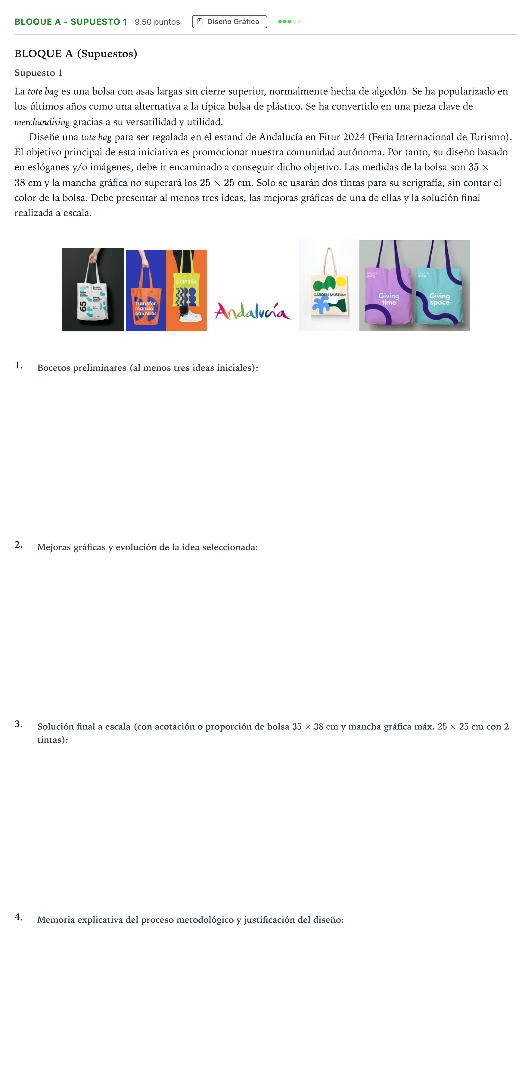 Enunciado: Bloque A - Supuesto 1 · Diseño PAU Andalucía Extraordinaria Reserva 2023