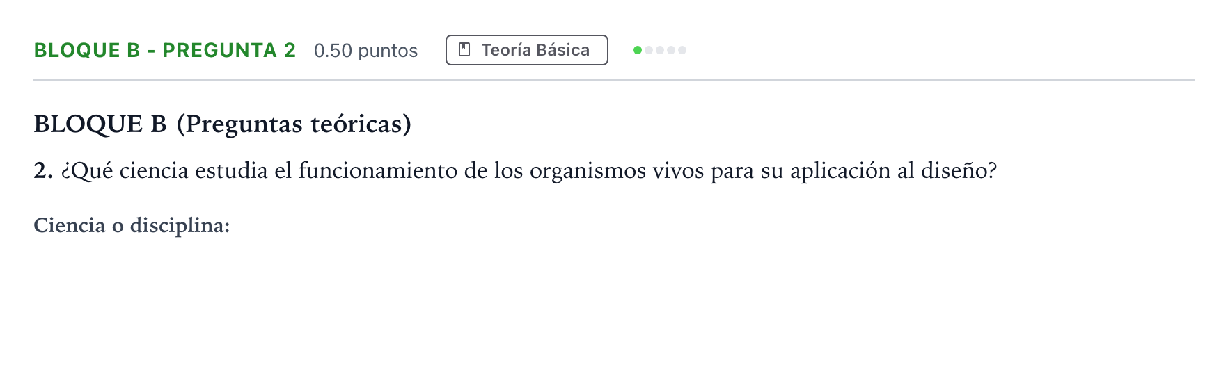 Enunciado: Bloque B - Pregunta 2 · Diseño PAU Andalucía Extraordinaria Reserva 2023