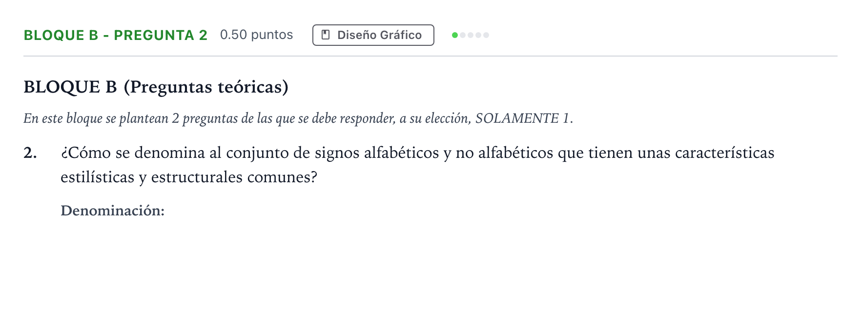 Enunciado: Bloque B - Pregunta 2 · Diseño PAU Andalucía Extraordinaria Titular 2023