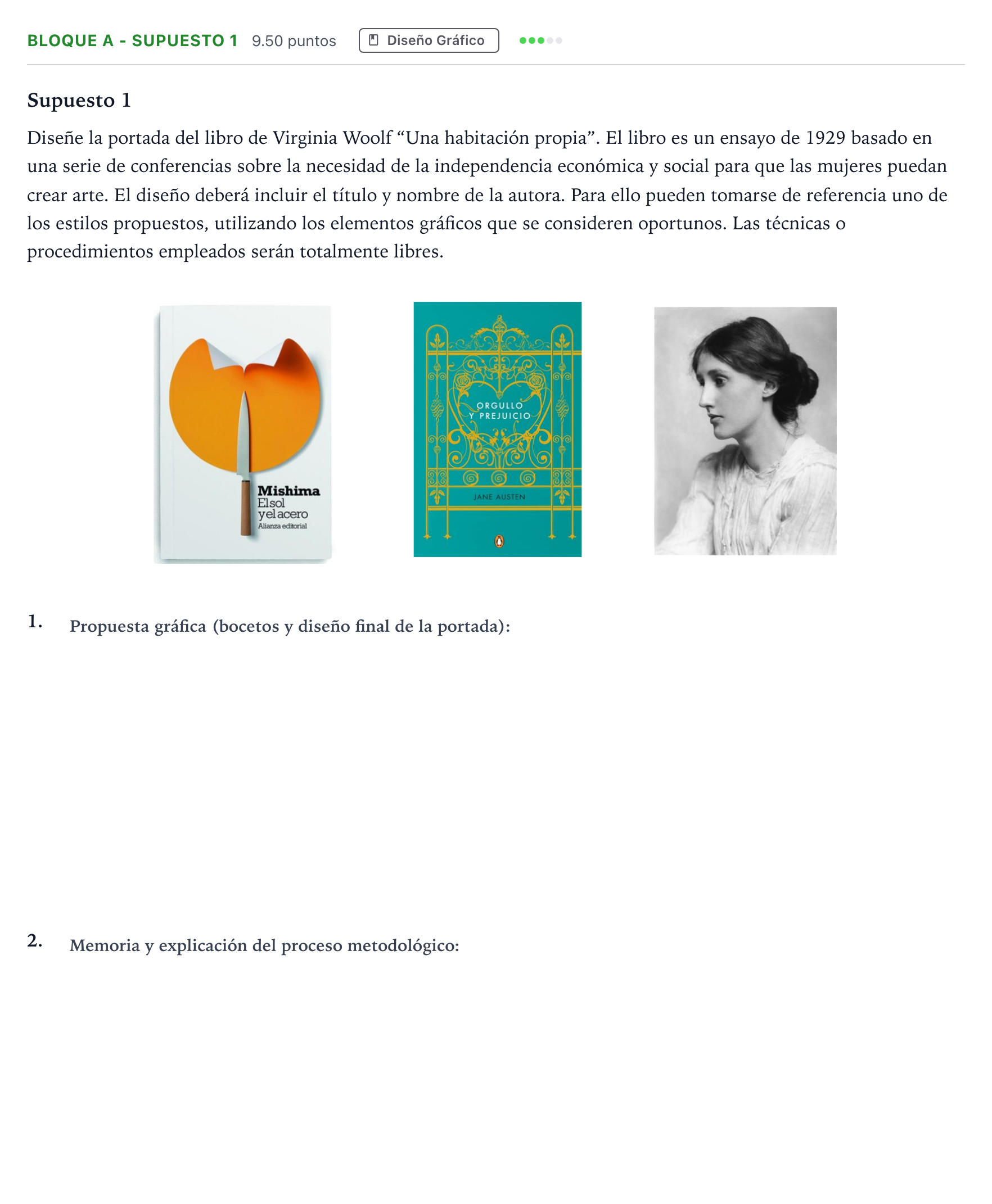 Enunciado: Bloque A - Supuesto 1 · Diseño PAU Andalucía Extraordinaria Titular 2023