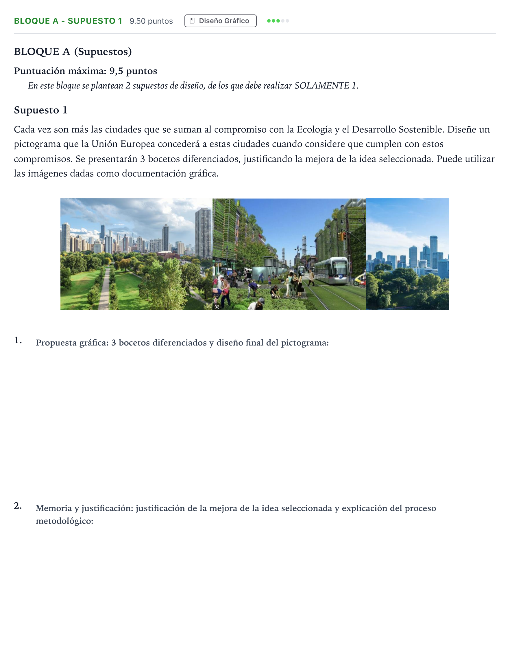 Enunciado: Bloque A - Supuesto 1 · Diseño PAU Andalucía Ordinaria Reserva 2023