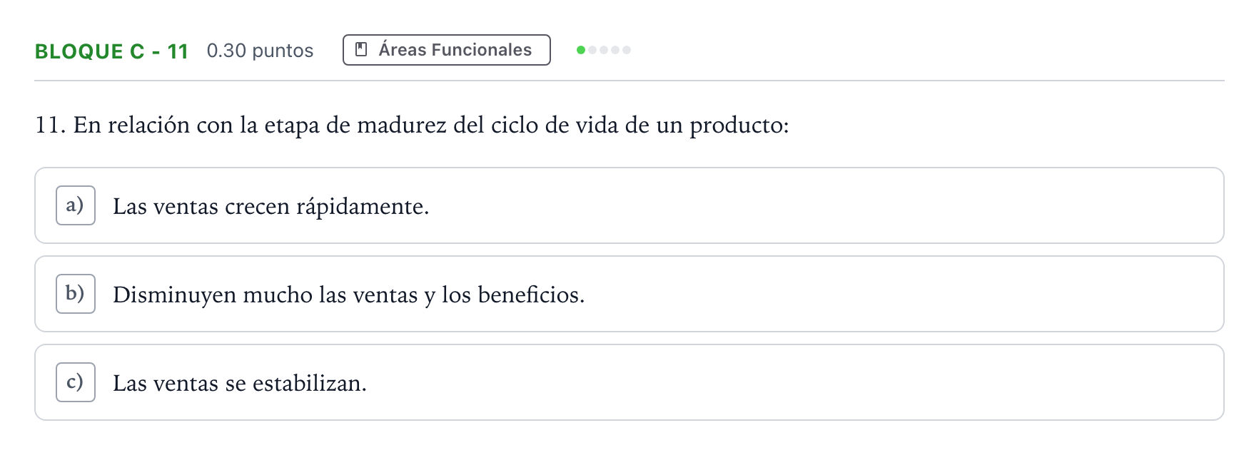 Enunciado: Bloque C - 11 · Economía de la Empresa PAU Andalucía Extraordinaria Suplente 2023