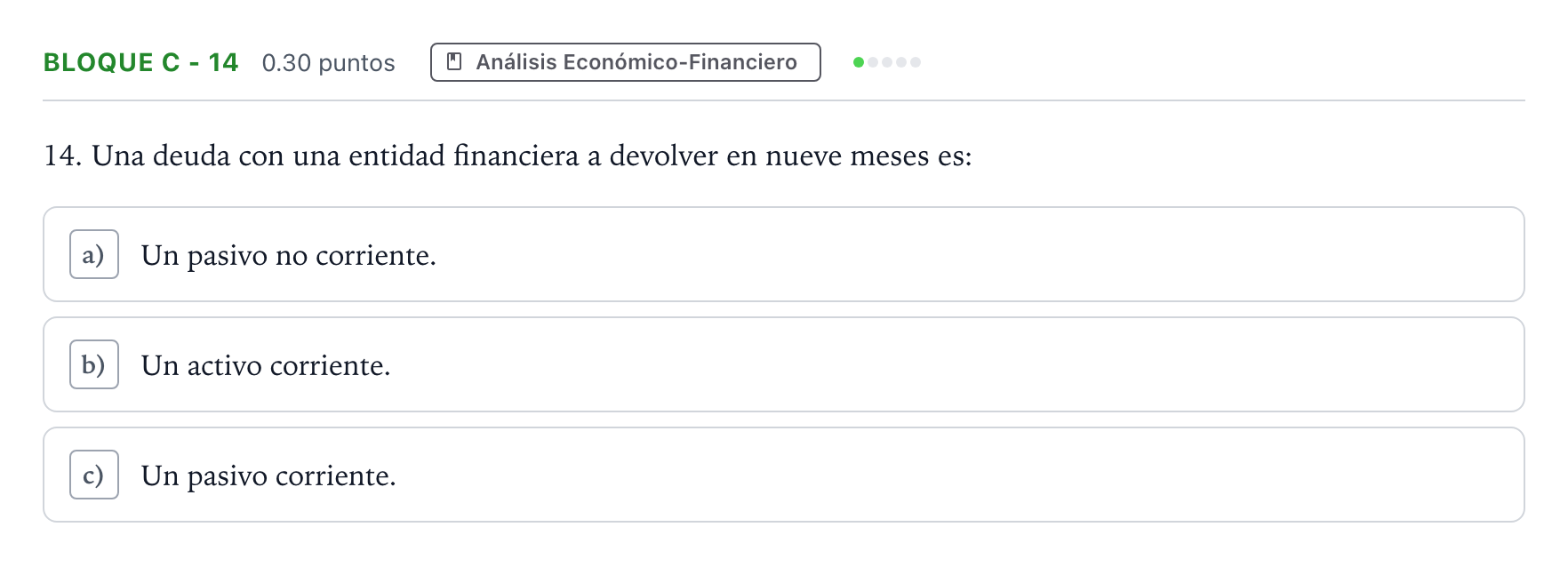 Enunciado: Bloque C - 14 · Economía de la Empresa PAU Andalucía Extraordinaria Suplente 2023