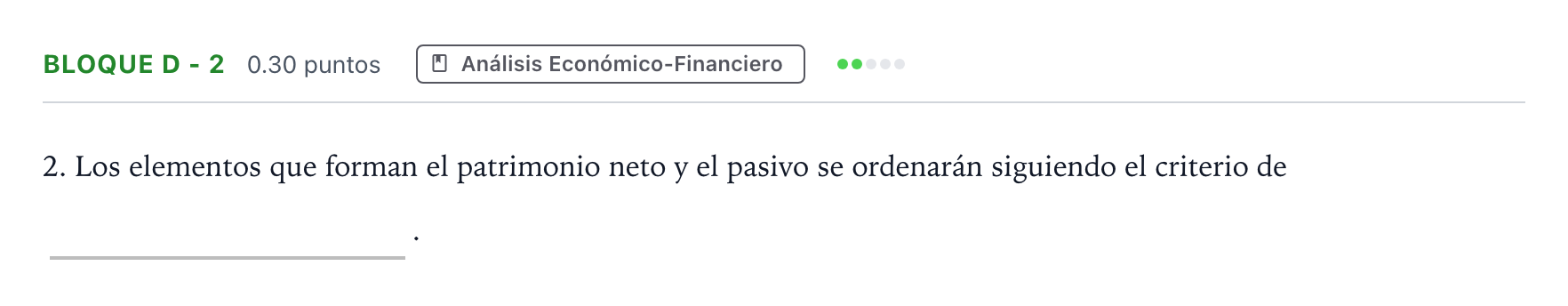 Enunciado: Bloque D - 2 · Economía de la Empresa PAU Andalucía Extraordinaria Suplente 2023
