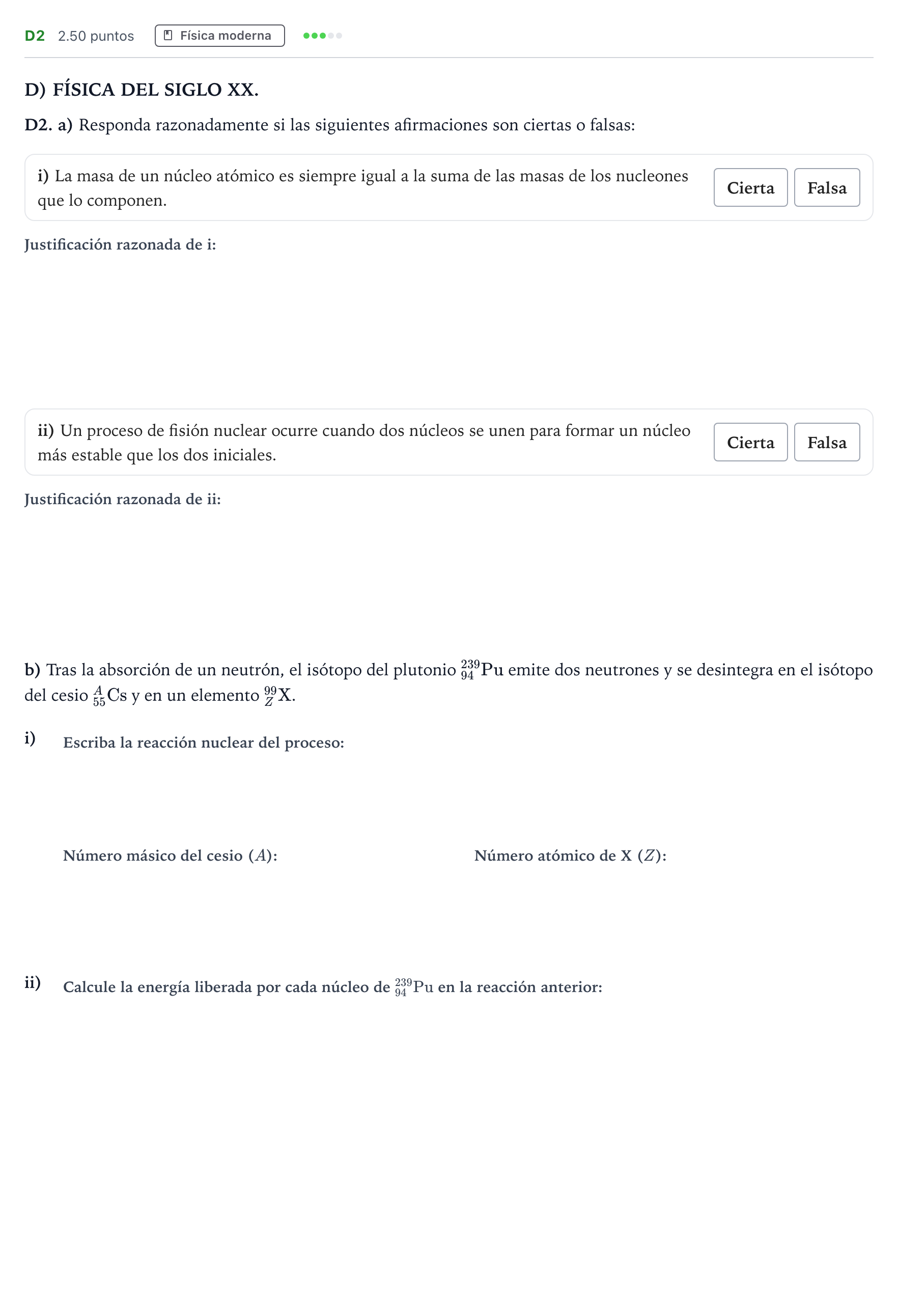 Enunciado: Ejercicio D2 · Física PAU Andalucía Extraordinaria Suplente 2023