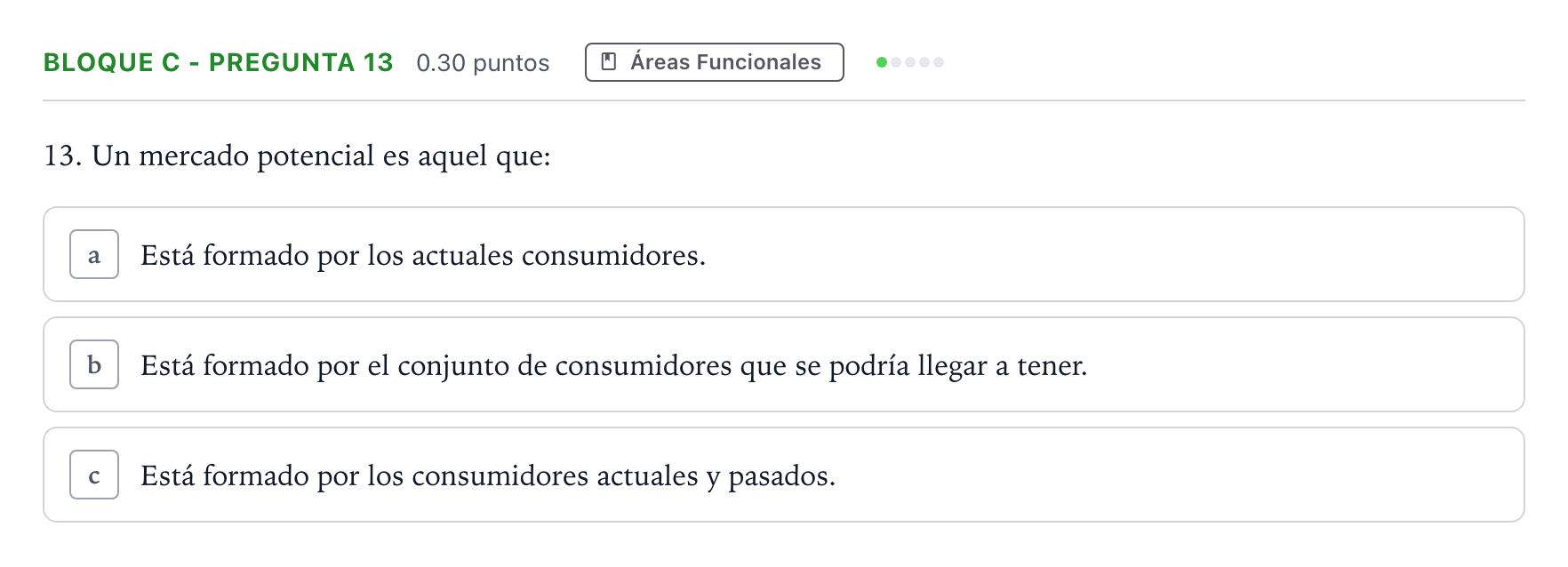 Enunciado: Bloque C - Pregunta 13 · Economía de la Empresa PAU Andalucía Extraordinaria Titular 2023