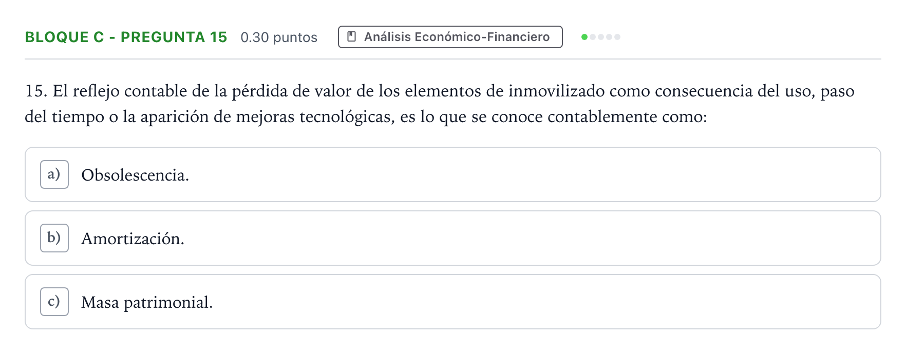 Enunciado: Bloque C - Pregunta 15 · Economía de la Empresa PAU Andalucía Extraordinaria Titular 2023