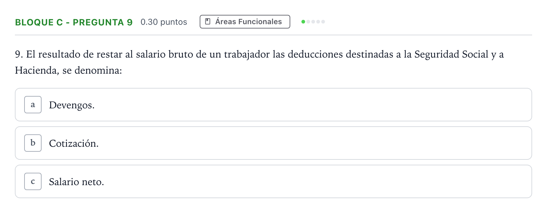 Enunciado: Bloque C - Pregunta 9 · Economía de la Empresa PAU Andalucía Extraordinaria Titular 2023