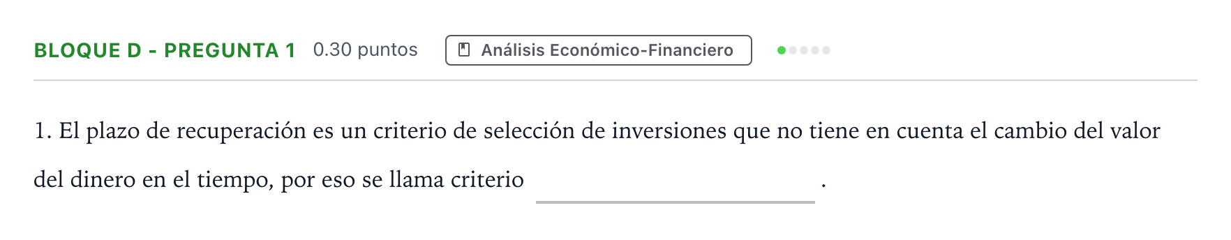 Enunciado: Bloque D - Pregunta 1 · Economía de la Empresa PAU Andalucía Extraordinaria Titular 2023